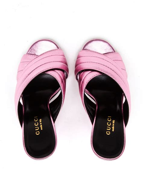 gucci backless mule light pink|Gucci Mules for Women .